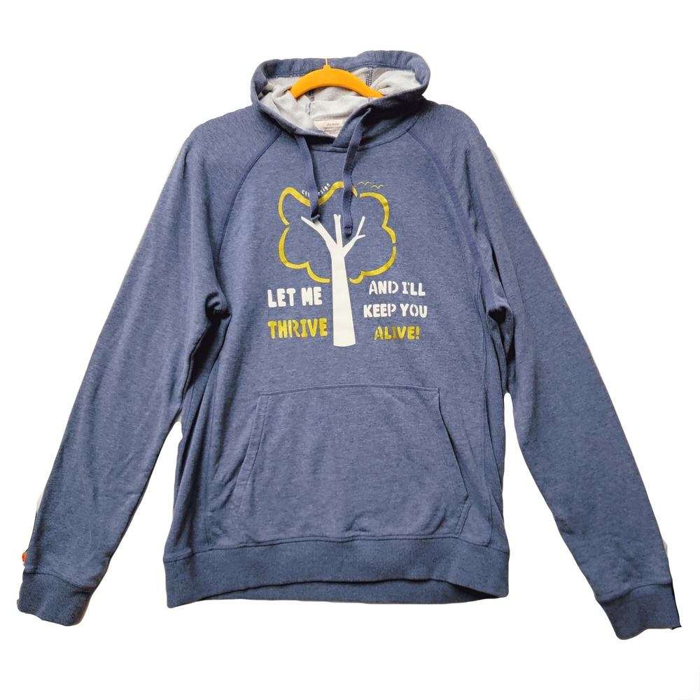 Long sleeve hoodie light blue L adjustable hood